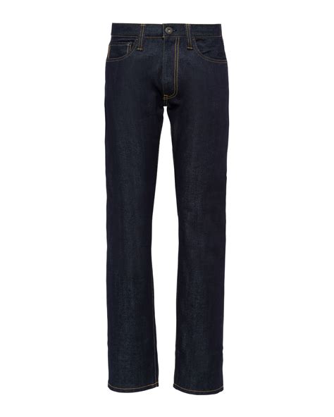 prada selvedge denim|Navy Selvedge denim five.